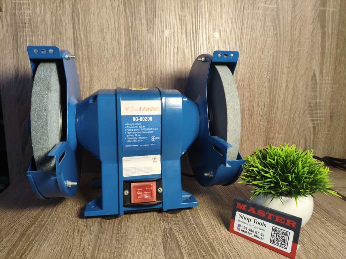 (Розпродаж)точильний верстат BauMaster BG-60200