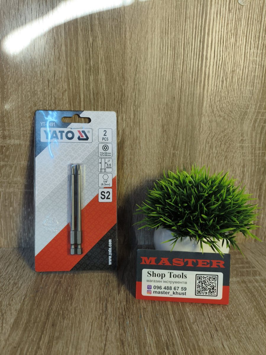 Насадка викруткова YATO TORX SECURITY 1/4" T15/T27 x 100 мм 2 шт