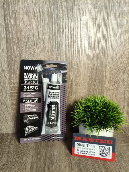 герметик високотемпературний Nowax, 100% силіконовий чорний (85г + 315⁰C) (NX35309)