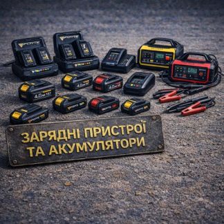 Зарядні пристрої та акумулятори